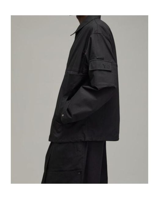 Y-3 Black Field Shirt Jacket for men