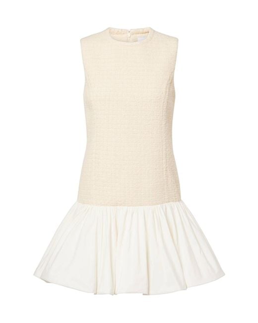 Patou White Tweed Mini Dress