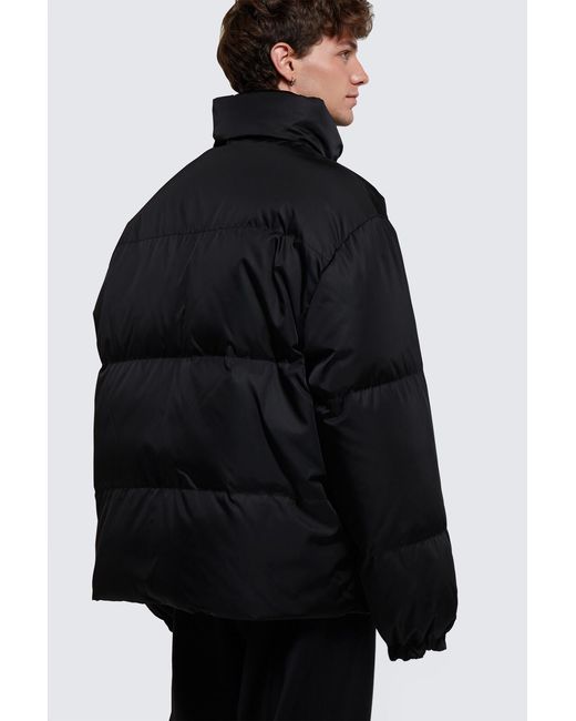 Prada Black Medium-Length Re-Nylon Down Jacket for men