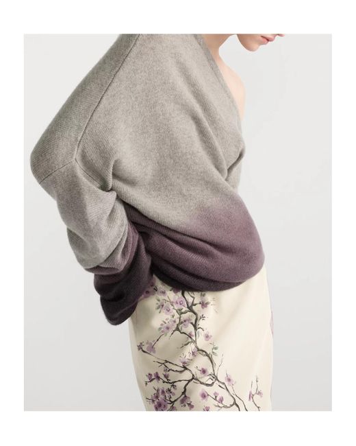 Dior Gray Oversized Asymmetric Sweater
