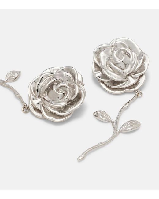 Magda Butrym Metallic Flower-Shaped Earrings