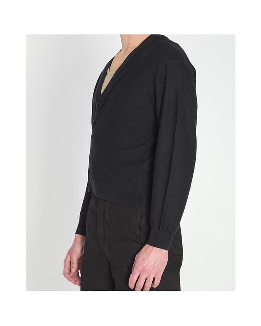 Lemaire Black Relaxed Twisted Cardigan for men