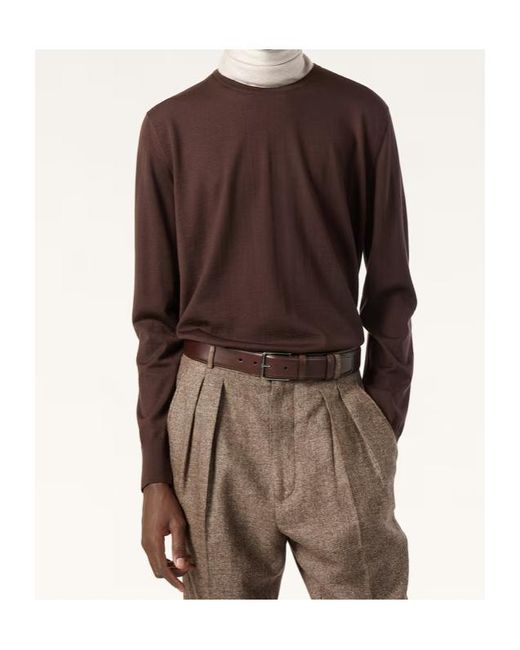 Loro Piana Brown T-Shirt Crewneck for men