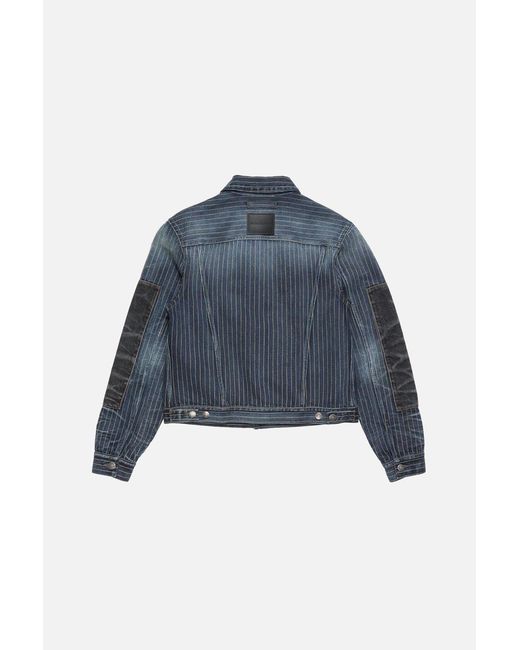 Acne Blue Patchwork Denim Jacket for men