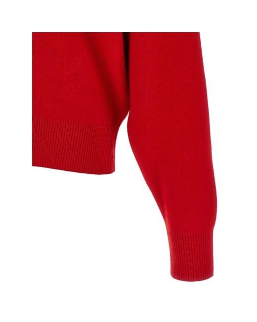 Jacquemus Red Button-Up Knit Cardigan for men