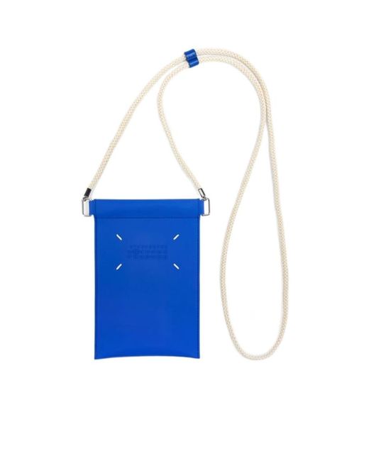 Maison Margiela Blue Rubber Leather Phone Case for men