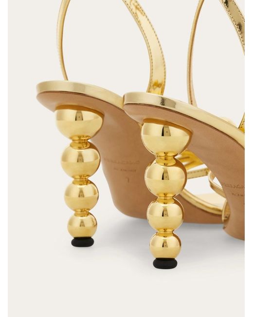 Ferragamo Metallic High Heel Sandals