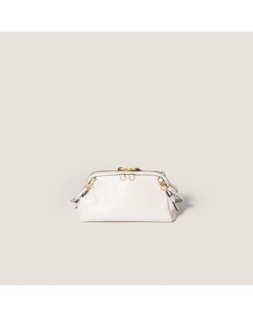 Miu Miu Metallic Caprice Leather Clutch