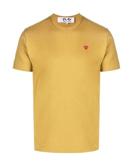 COMME DES GARÇONS PLAY Yellow Mini Heart T-Shirt for men