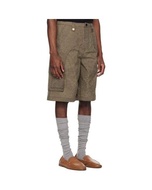 ANDERSSON BELL Green Carpenter Cargo Shorts for men