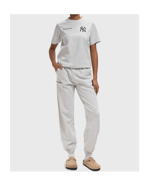 Sporty & Rich White Elastic Waist Sports Pants