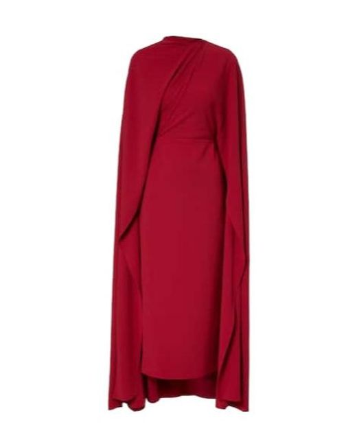 Roksanda Red Neolitsea Shawl Crepe Cocktail Dress