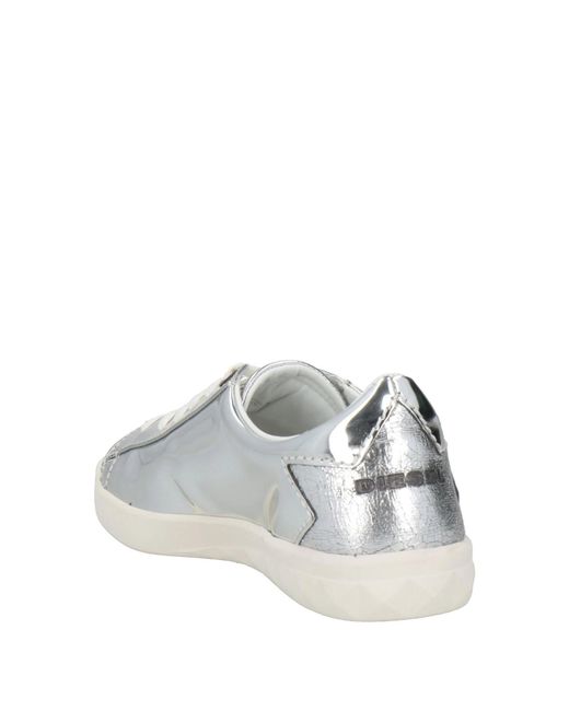 DIESEL White Minimalist Low-Top Sneakers