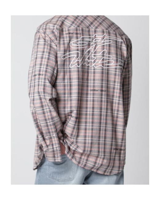 Off-White c/o Virgil Abloh Blue Checked Button-Up Shirt for men