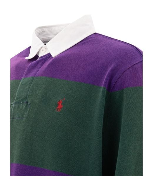 Ralph Lauren Green Iconic Rugby Polo Shirt for men