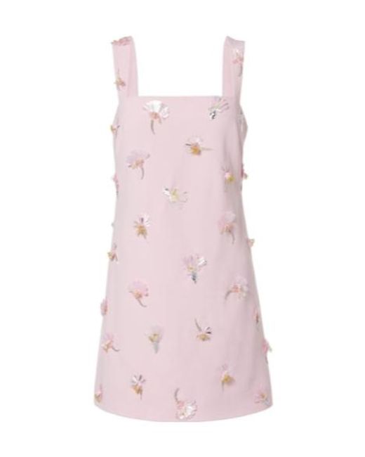 Jonathan Simkhai Pink Ella Embellished Minidress