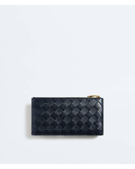 Bottega Veneta Blue Andiamo Long Wallet