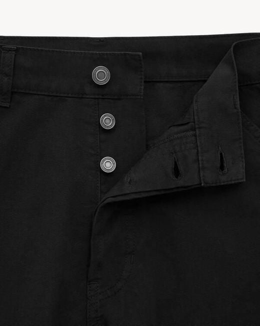 Saint Laurent Black Baggy Bermuda Shorts for men