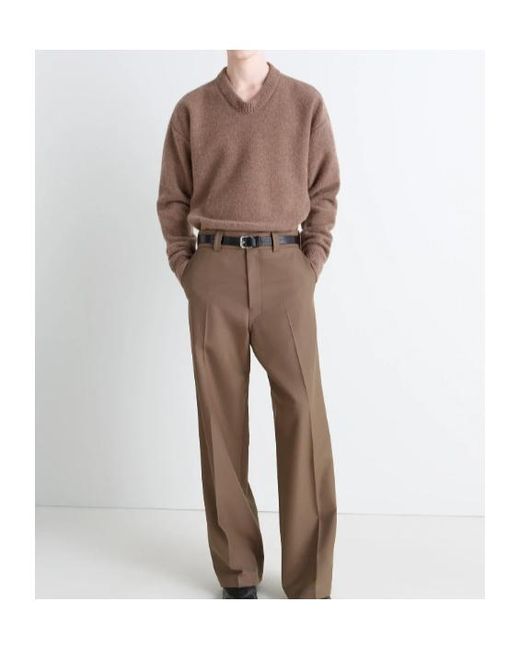 Lemaire Brown V-Neck Wool Sweater for men