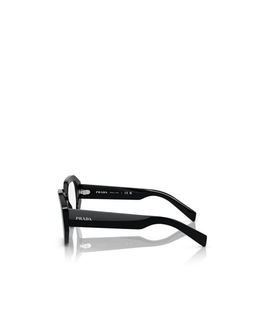 Prada White Eyewear Irregular-Frame Glasses