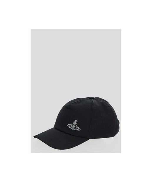 Vivienne Westwood Black Logo-Embroidered Cotton Cap