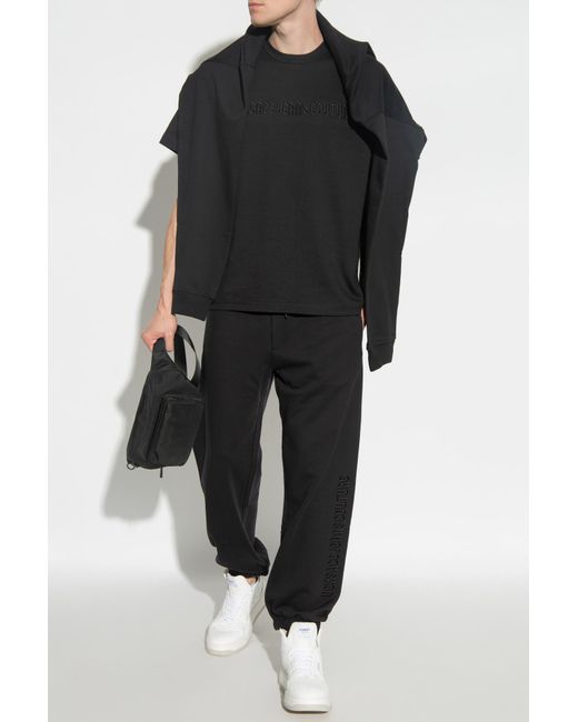 Versace Jeans Black Couture Logo Jogger Pants for men