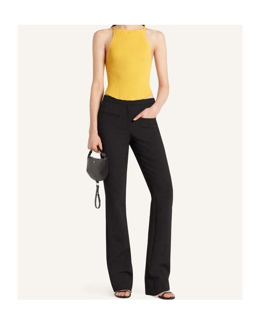 Courreges Yellow Courrèges Sleeveless Circle Rib Knit Top