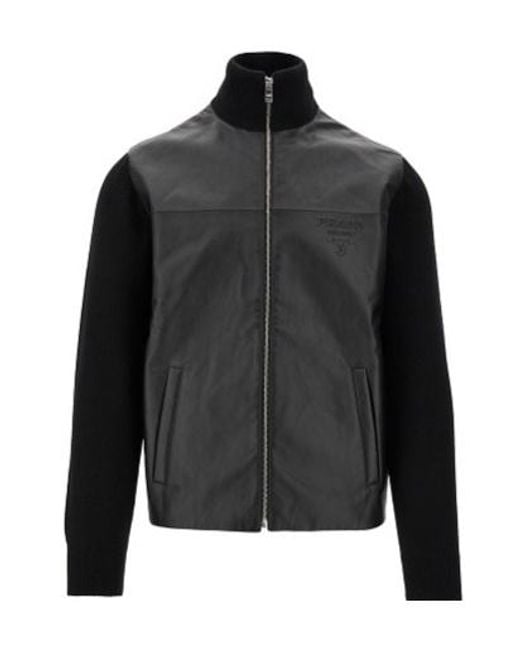 Prada Black Long-Sleeved Casual Jacket for men