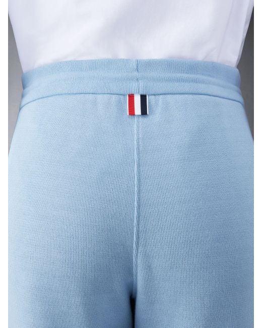 Thom Browne Blue Bar Striped Drawstring Track Pants for men