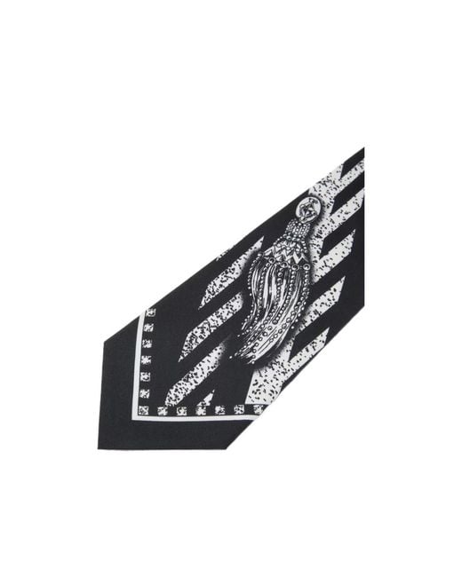 Versace White Formula 6 Printed Tie for men