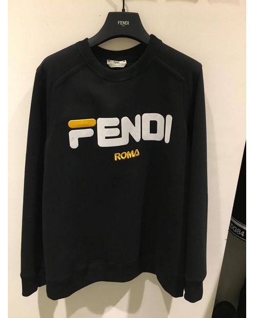 Fendi Blue Logo Print Special Edition Sweater