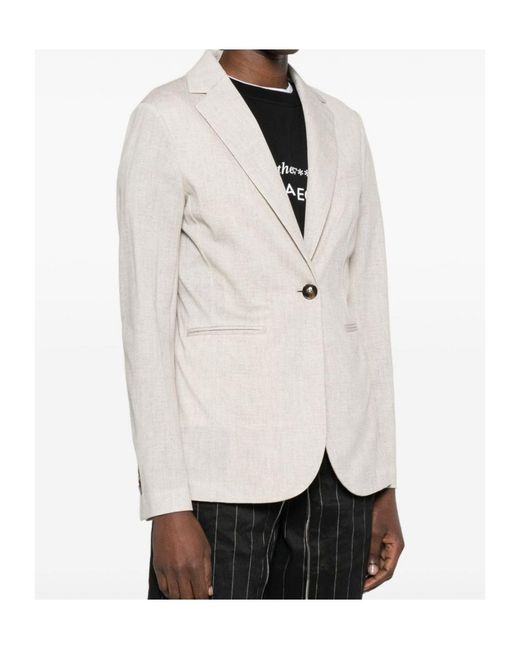 Circolo 1901 White Single-Breasted Blazer
