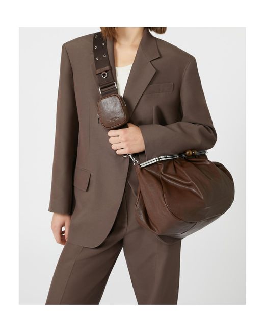 Weekend by Maxmara Brown Oversized Cotton-Blend Blazer