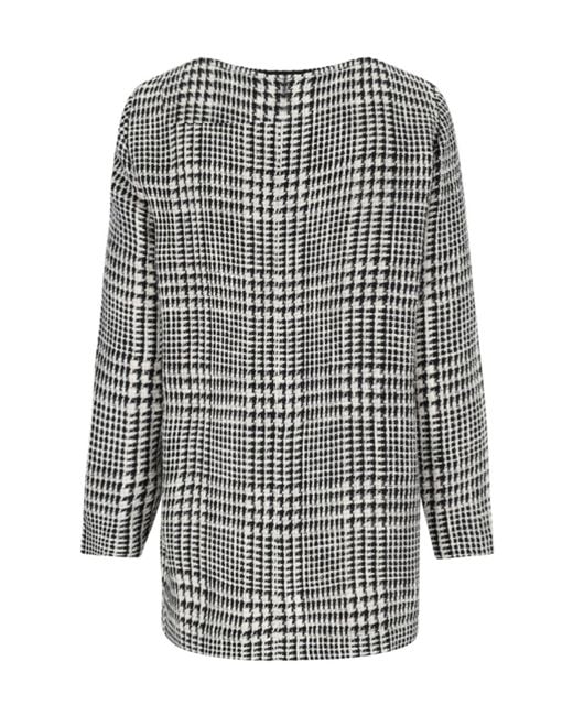 Gianluca Capannolo Gray Houndstooth Shift Dress