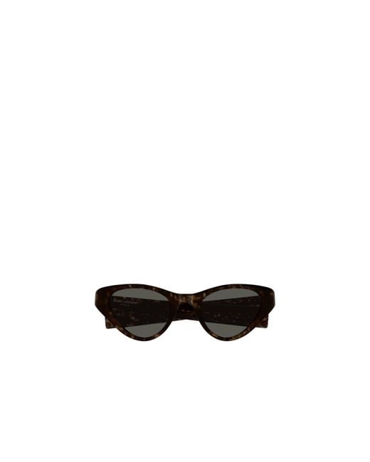Saint Laurent White Eyewear Cat-Eye Frame Sunglasses