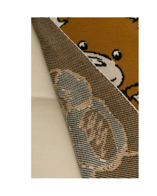 Moschino White Bear Scarf for men