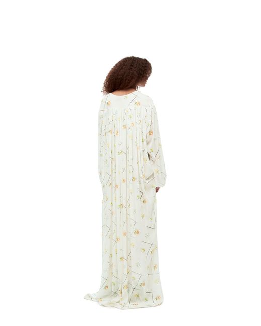Loewe White Flower Maxi Dress