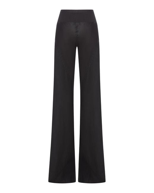 Rick Owens Black Silk Bias Trousers