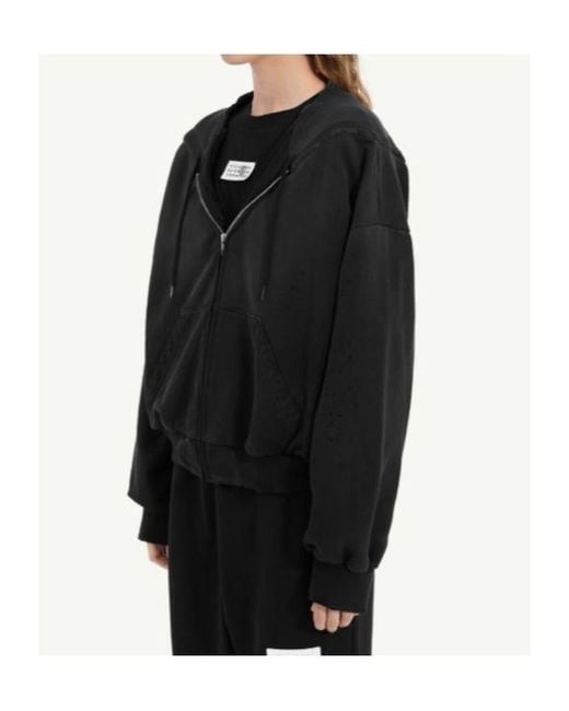 MM6 by Maison Margiela Black Drawstring Hoodie