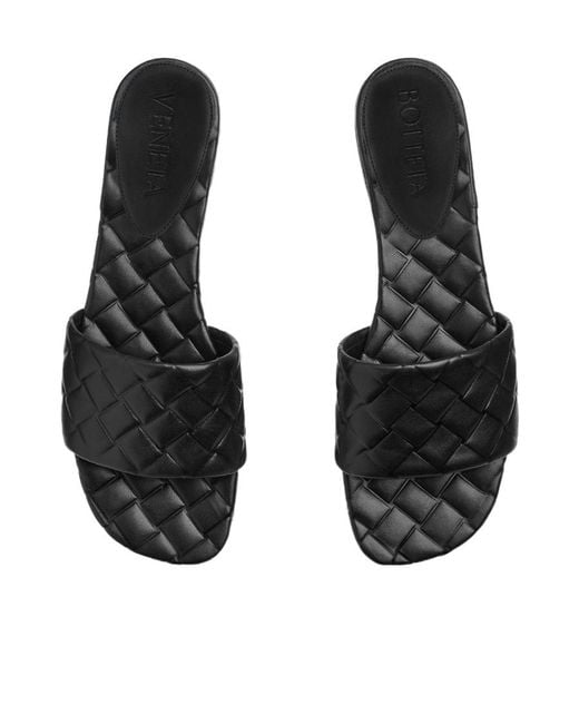 Bottega Veneta White Quilted Slip-On Sandals