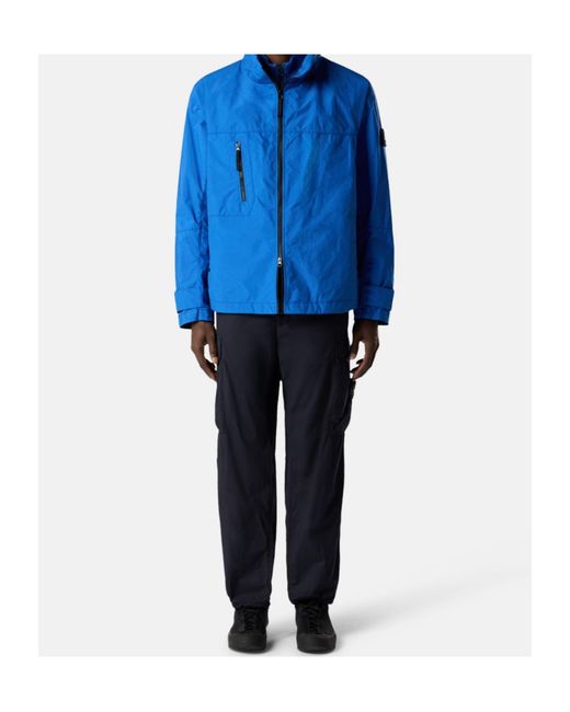 Stone Island Blue Metal Lamina Ripstop Jacket for men
