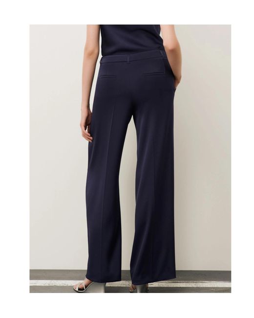Marella Blue Casual Pants With Belt Loops