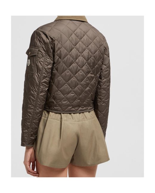 Moncler Brown Chitre Logo Patch Quilted Jacket