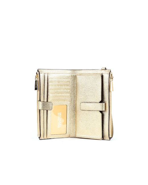 MICHAEL Michael Kors White Adele Metallic Smartphone Wristlet