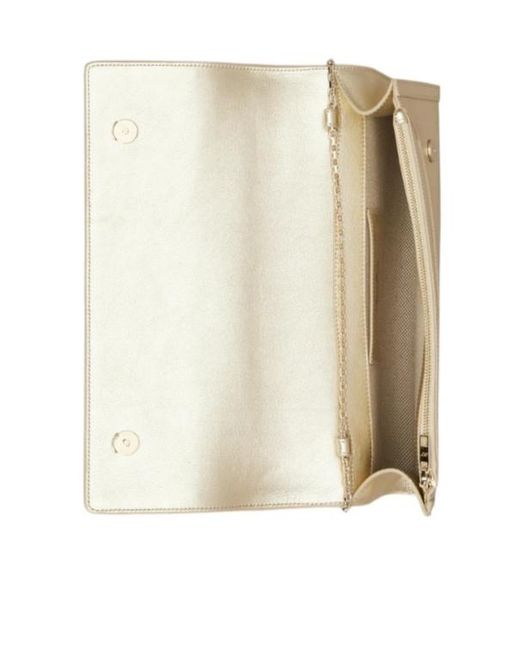 Roger Vivier Natural Belle Vivier Chain Clutch Bag