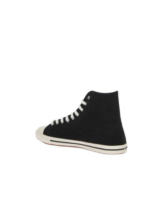 Palm Angels Black Logo-Patch High-Top Sneakers for men