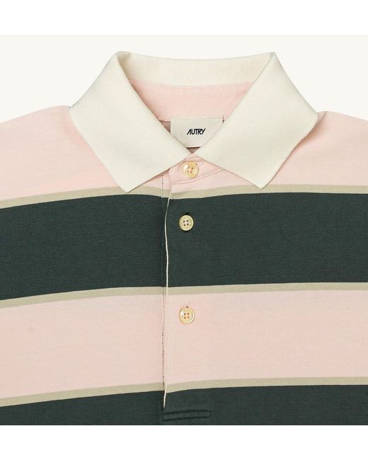 Autry Multicolor Striped Long-Sleeve Polo Shirt for men