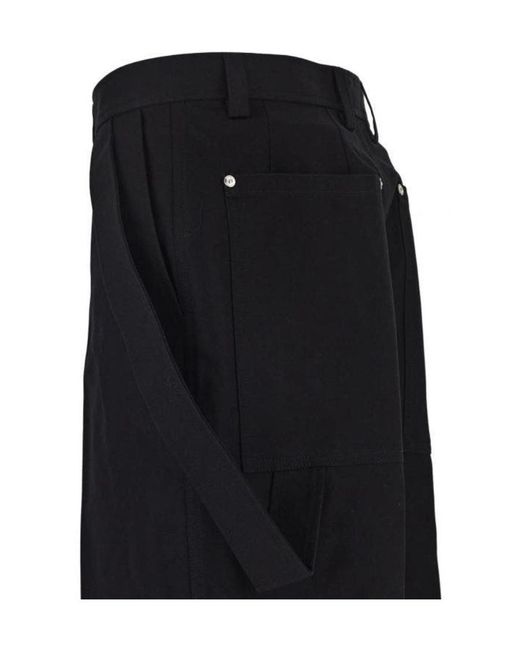 Burberry Black Strap Detailed Straight Leg Trousers for men