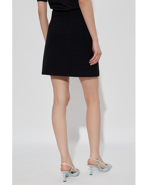 Alessandra Rich Black A-Line Mini Skirt