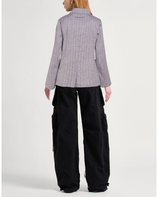 MAX&Co. Gray Long-Sleeve Double-Breasted Blazer